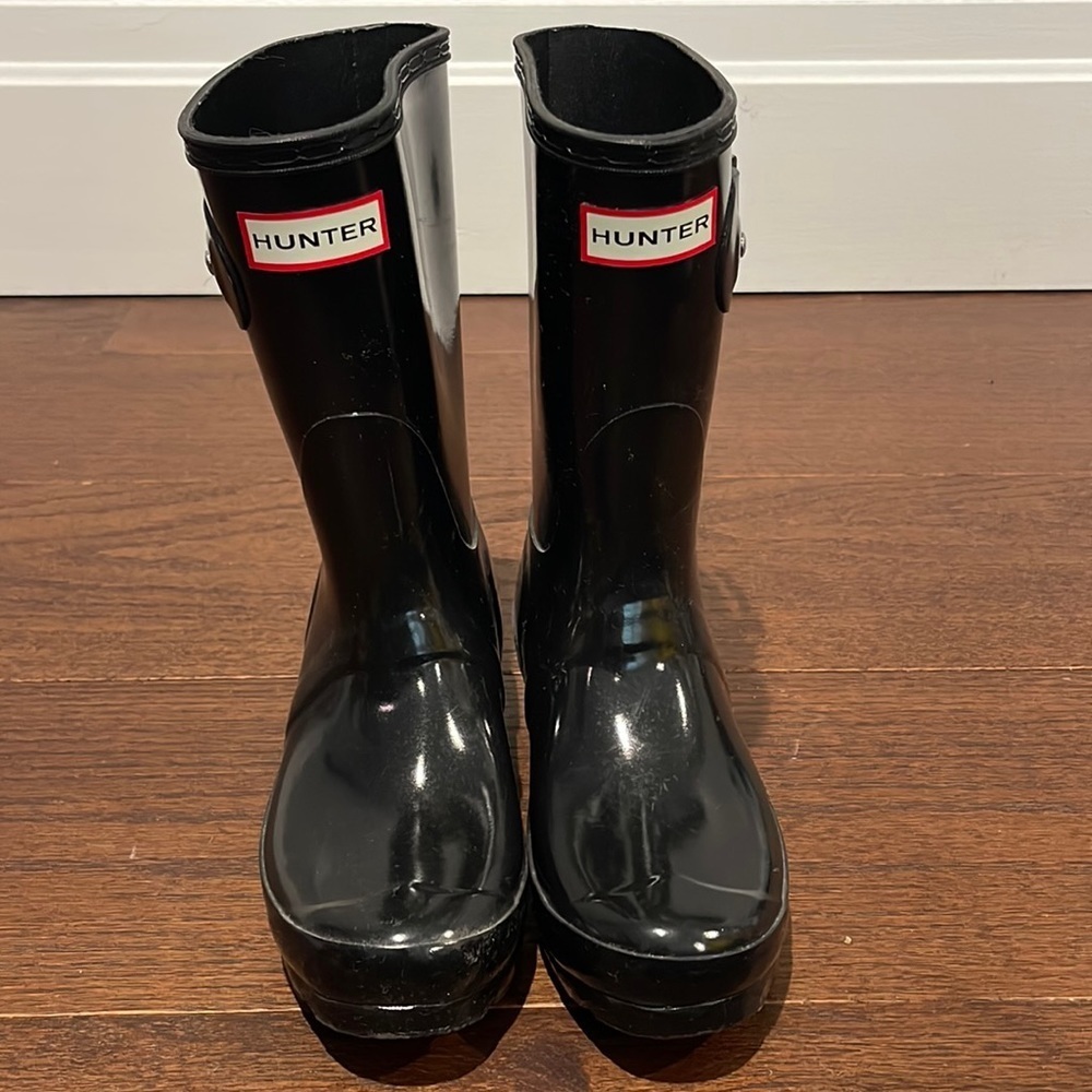 Hunter Kids Black Rain Boots